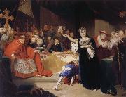 George Henry Harlow The Court for the Trial of Queen Katharine oil painting artist